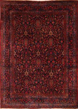 Persian Kerman Red Rectangle 10x13 ft Wool Carpet 25228