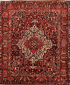 Bakhtiar Red Hand Knotted 10'0" X 12'0"  Area Rug 100-25243