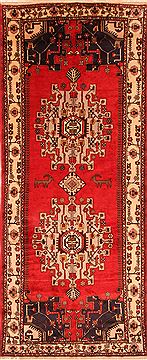 Shahsavan Red Runner Hand Knotted 5'2" X 12'7"  Area Rug 100-25266