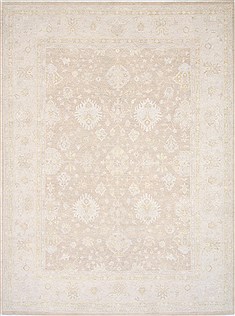 Pakistani Chobi Beige Rectangle 9x12 ft Wool Carpet 25330