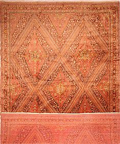 Qashqai Red Hand Knotted 13'0" X 19'0"  Area Rug 100-25654