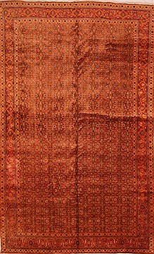 Persian Tabriz Red Rectangle 11x16 ft Wool Carpet 25718