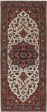 Serapi Beige Runner Hand Knotted 2'6" X 5'10"  Area Rug 250-25729