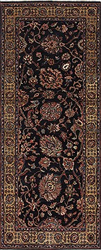 Indian Tabriz Beige Runner 6 ft and Smaller Wool Carpet 25737