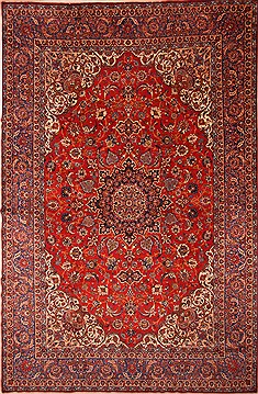 Persian Isfahan Red Rectangle 12x18 ft Wool Carpet 25754