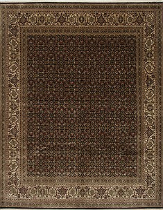 Indian Herati Beige Rectangle 9x12 ft Wool Carpet 25827