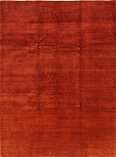 Indian Gabbeh Red Rectangle 8x11 ft Wool Carpet 25837