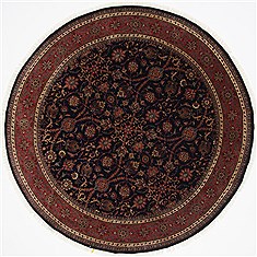Indian Semnan Purple Round 7 to 8 ft Wool Carpet 26432