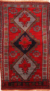 Russia Kazak Red Rectangle 5x8 ft Wool Carpet 26565