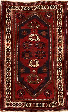 Russia Kazak Red Rectangle 5x8 ft Wool Carpet 26566