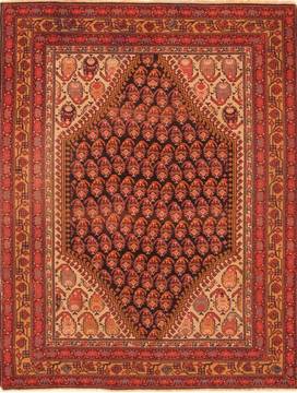 Malayer Red Hand Knotted 5'0" X 6'4"  Area Rug 100-26574
