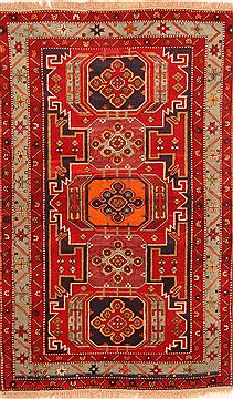 Kazak Red Hand Knotted 4'0" X 6'7"  Area Rug 100-26579