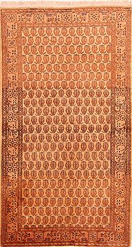 Karabakh Brown Hand Knotted 3'10" X 6'11"  Area Rug 100-26656