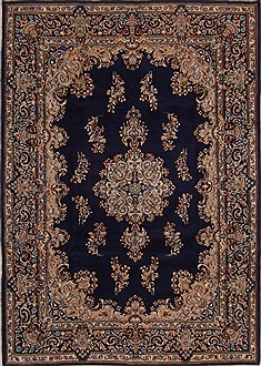 Persian Kerman Beige Rectangle 7x10 ft Wool Carpet 26733