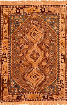 Persian Yalameh Orange Rectangle 3x5 ft Wool Carpet 26767