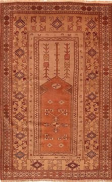 Romania Kazak Brown Rectangle 5x7 ft Wool Carpet 26787