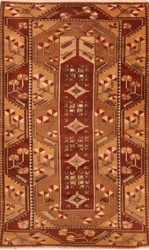 Kazak Brown Hand Knotted 4'1" X 6'8"  Area Rug 100-26792