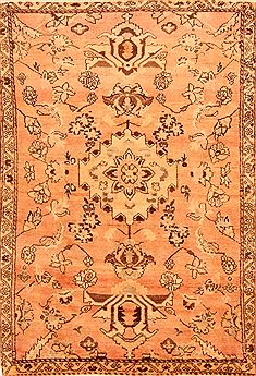 Persian Hamedan Brown Rectangle 4x6 ft Wool Carpet 26842