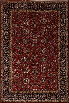 Indian Isfahan Red Rectangle 6x9 ft Wool Carpet 26953