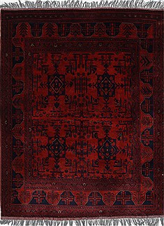 Indian Shahre babak Blue Rectangle 5x7 ft Wool Carpet 27047