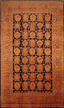 Persian Mahal Beige Rectangle 11x16 ft Wool Carpet 27083