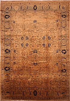 Persian Mahal Beige Rectangle 12x18 ft Wool Carpet 27090