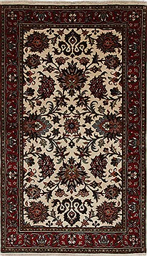 Indian Kashmar Blue Rectangle 3x5 ft Wool Carpet 27404