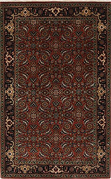 Indian Herati Green Rectangle 3x5 ft Wool Carpet 27476
