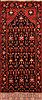 Nahavand Red Runner Hand Knotted 36 X 132  Area Rug 100-27733 Thumb 0