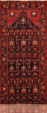 Nahavand Red Runner Hand Knotted 3'6" X 13'2"  Area Rug 100-27733