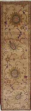Egyptian Chobi Beige Runner 10 to 12 ft Wool Carpet 27737