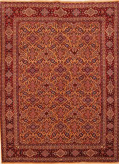 Persian Hamedan Red Rectangle 7x9 ft Wool Carpet 27762