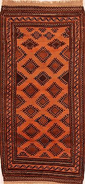 Afghan Baluch Orange Runner 6 to 9 ft Wool Carpet 27768