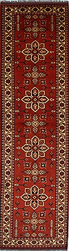 Indian Turkman Blue Runner 6 to 9 ft Wool Carpet 27805