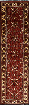 Turkman Blue Runner Hand Knotted 2'9" X 9'9"  Area Rug 250-27811