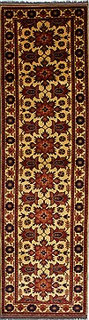 Indian Turkman Brown Runner 10 to 12 ft Wool Carpet 27815