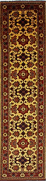 Indian Turkman Brown Runner 10 to 12 ft Wool Carpet 27843