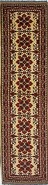 Indian Turkman Brown Runner 10 to 12 ft Wool Carpet 27864
