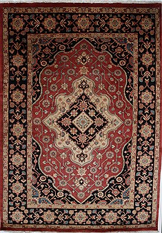Persian Heriz Red Rectangle 7x10 ft Wool Carpet 27893