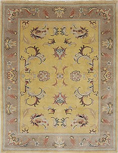 Kashmar Beige Hand Knotted 5'8" X 7'5"  Area Rug 100-27898