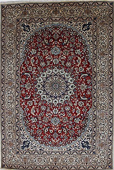 Nain Blue Hand Knotted 6'6" X 9'8"  Area Rug 100-27899