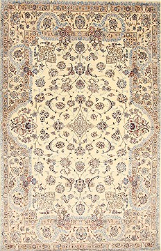 Persian Nain Blue Rectangle 7x10 ft Wool Carpet 27966