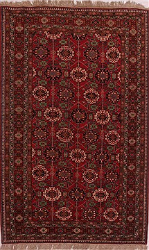 Persian Shirvan Red Rectangle 6x9 ft Wool Carpet 28046