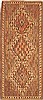 Kilim Brown Runner Hand Knotted 39 X 90  Area Rug 100-28104 Thumb 0