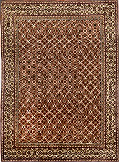 Persian sarouk Red Rectangle 10x14 ft Wool Carpet 28149