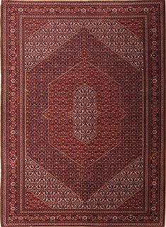 Persian Tabriz Red Rectangle 9x13 ft Wool Carpet 28363