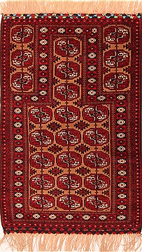 Afghan Baluch Beige Rectangle 3x5 ft Wool Carpet 28402