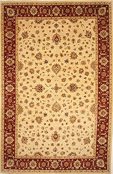 Indian Pishavar Beige Rectangle 12x18 ft Wool Carpet 28469