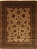 Kashan Beige Hand Knotted 119 X 150  Area Rug 250-28477 Thumb 0