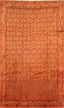 Persian Sirjan Brown Rectangle 7x10 ft Wool Carpet 28617